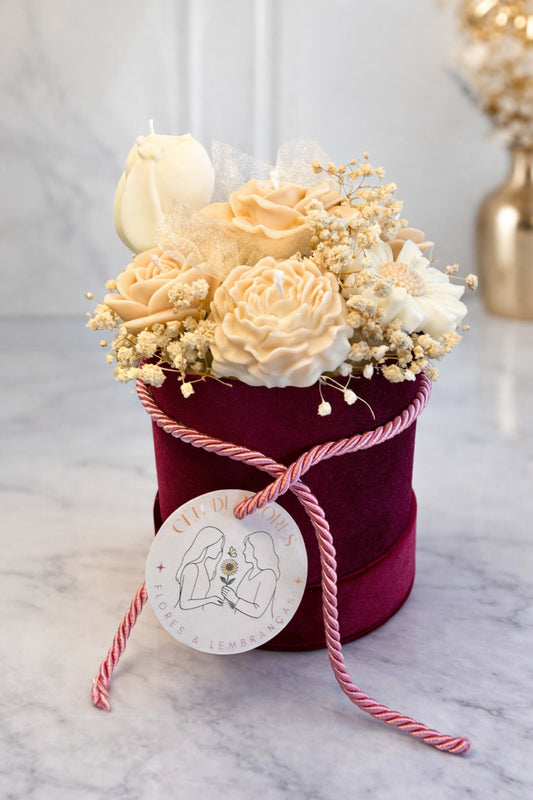 Caixa Flores Cera c/essência