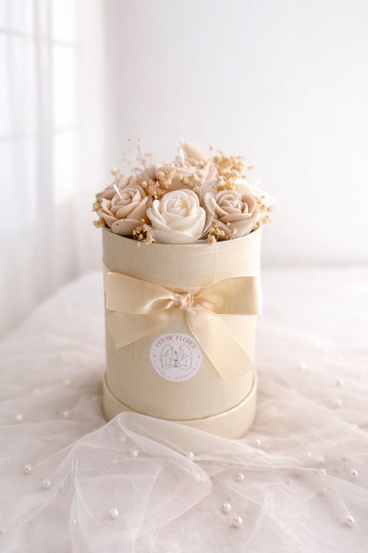 Caixa Flores Cera c/essência